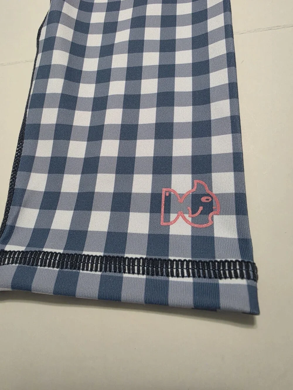 Prodoh Girl's Athletic Bluefin Gingham Leggings Sz M (10-12)